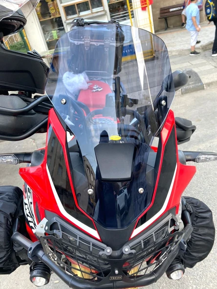 MOTOCAM Honda Africa Twin CRF 1000 Ön Cam 2016-2020 Model 45cm Füme Renkli 4mm SPORTİF ürün görseli 1