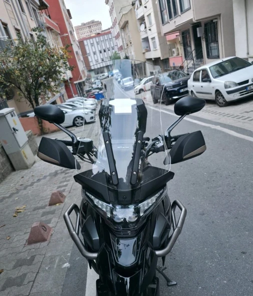 MOTOCAM Zontes ZT 350 T2 Ön Cam 2025-2026 Model 55cm Füme Renkli 3mm ürün görseli 1