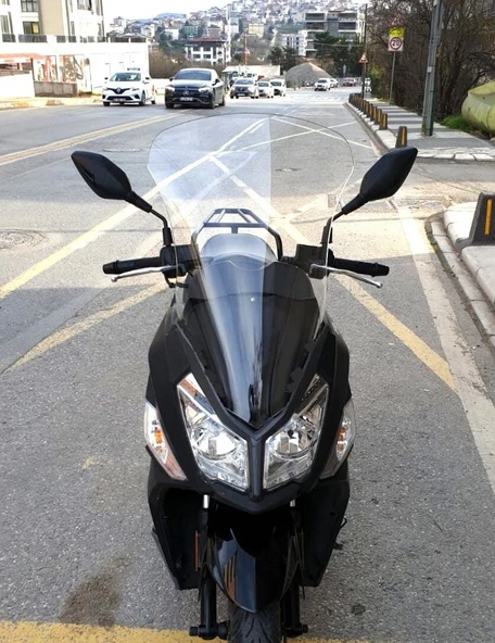 MOTOCAM SYM JET 14 200 Ön Cam 2017-2026 Model 74cm Şeffaf Renkli 4mm UZUN ürün görseli 1