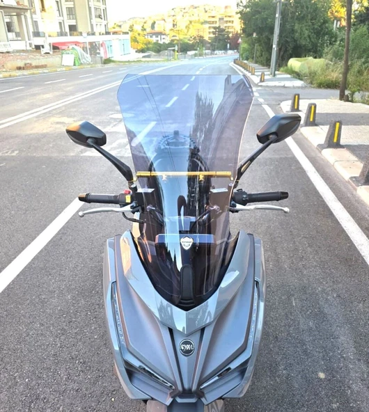 MOTOCAM Sym JET 14 EVO 200 PLUS Ön Cam 2023-2026 Model 58cm Füme Renkli 4mm ürün görseli 1