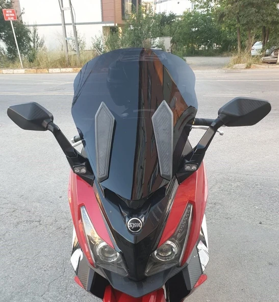 MOTOCAM SYM Cruisym 250 İ Ön Cam 2018 Model 57cm Siyah Renkli 4mm UZUN ürün görseli 1