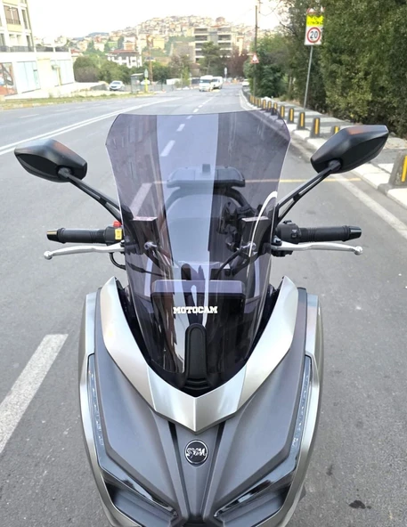 MOTOCAM Sym JET 14 EVO 200 PLUS Ön Cam 2023-2026 Model 45cm Füme Renkli 4mm ürün görseli 1