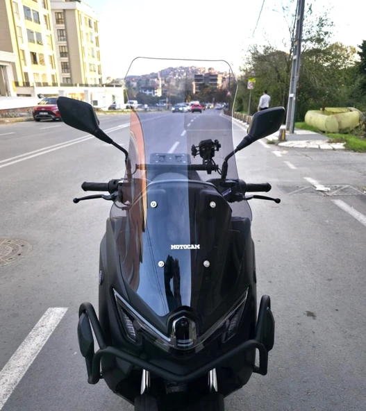 MOTOCAM Yamaha Nmax Ön Cam 2025-2026 Model 72cm Füme Renkli 4mm ürün görseli 1