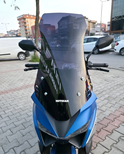 MOTOCAM Volta Revolt RSX7 Ön Cam 2022-2026 Model 65cm Siyah Renkli 4mm ürün görseli 1