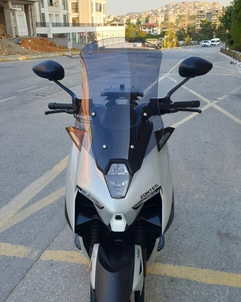 MOTOCAM Zontes ZT 125 Ön Cam 2025-2026 Model 55cm Füme Renkli 4mm ürün görseli 1