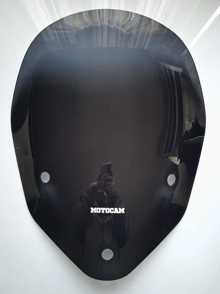 MOTOCAM Aprilia SR Max 125 Ön Cam 2007-2015 Model 58cm Siyah Renkli 4mm ürün görseli 1