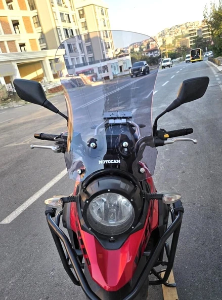 MOTOCAM Suzuki V-Strom DL 250 Ön Cam 2017-2020 Model 51cm Füme Renkli 4mm ürün görseli 1