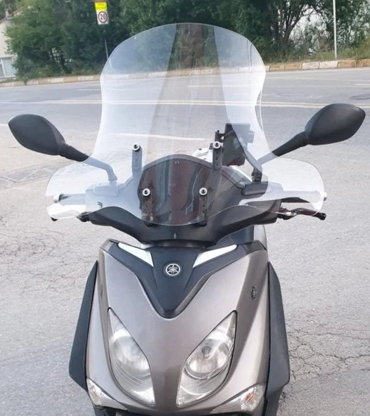 MOTOCAM Yamaha Xcity 250 Ön Cam 2011-2016 Model 50cm Şeffaf Renkli 4mm ELCİKLİ ürün görseli 1
