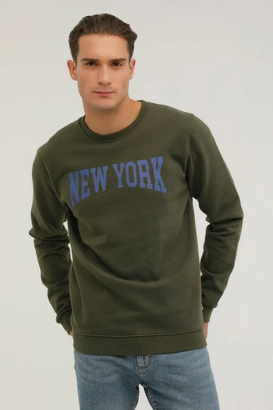 Men Sweat-6 Haki Erkek Sweatshirt ürün görseli 1