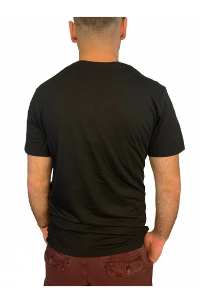 Tshirt Erkek Siyah Tshirt 21532-02 - Resim 2