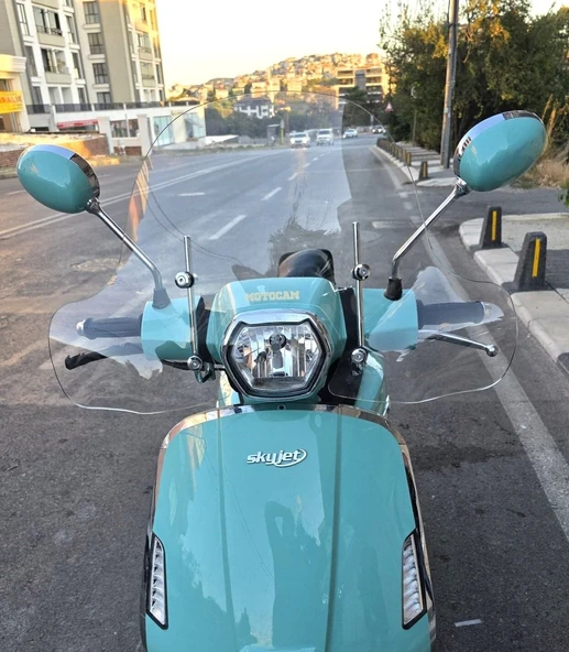 MOTOCAM Skyjet Bellina Ön Cam 2024-2026 Model 41cm Şeffaf Renkli 4mm Elcikli APARATSIZ ürün görseli 1