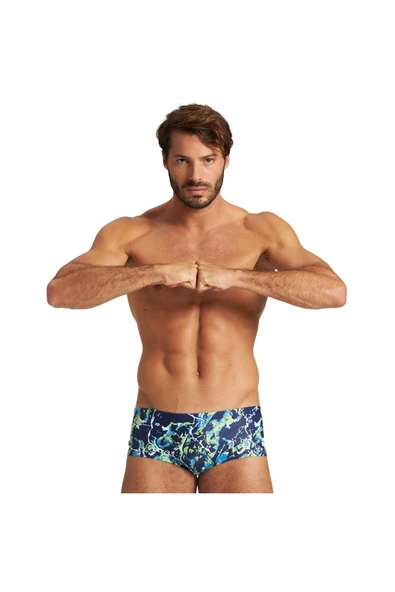 M Earth Texture Low Waist Short Erkek Mayo
