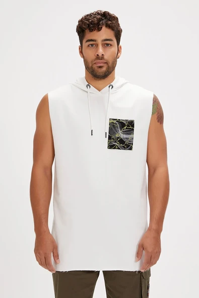 Bolt Beyaz Erkek Hoodie Sweatshirt ürün görseli 1