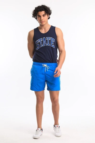Swimshort Erkek Mavi Şort 21678-07 ürün görseli 1