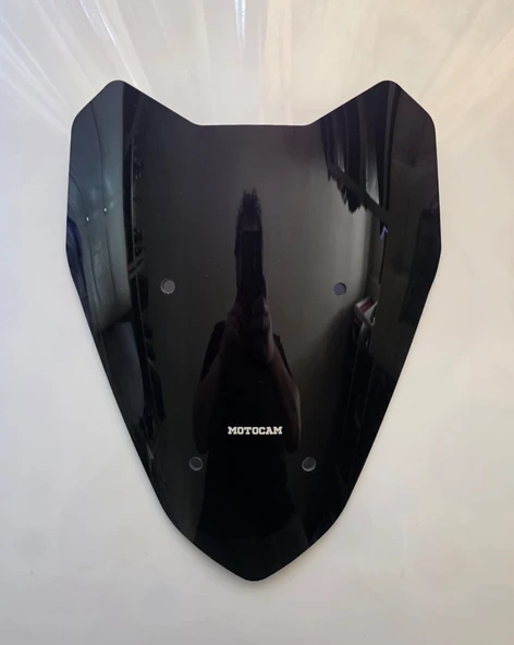 MOTOCAM Yuki Xway 125 Ön Cam 2023-2026 Model 40cm Siyah Renkli 4mm SPORTİF ürün görseli 1
