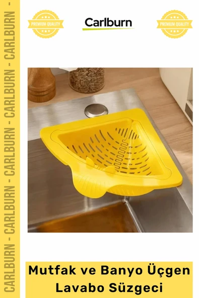 Özel Üretim Köşe Uyumlu Ergonomik Plastik Evye Organizer Atık Mutfak Banyo Üçgen Lavabo Süzgeci ürün görseli 1