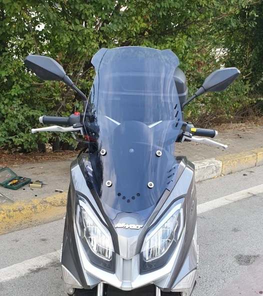 MOTOCAM Volta Revolt Rm5 Ön Cam 2020-2021 Model 65cm Füme Renkli 4mm ORTA BOYLU ürün görseli 1
