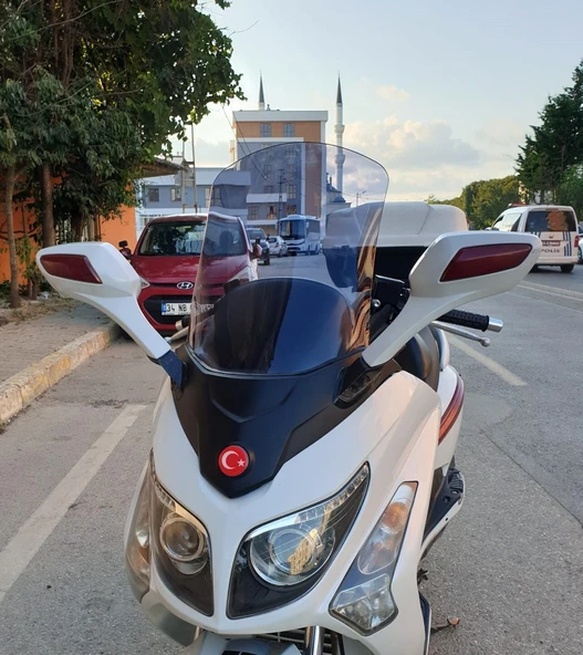 MOTOCAM SYM Gts Evo 250 Ön Cam 2006-2015 Model 53cm Füme Renkli 4mm ürün görseli 1