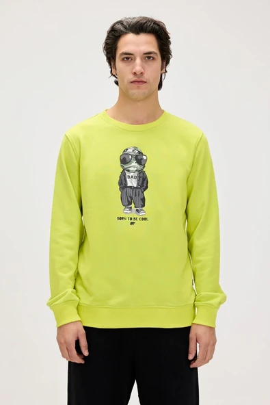 Gator Yeşil Erkek Baskılı Sweatshirt ürün görseli 1