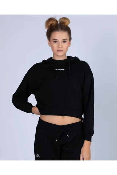 Logo 365 Digi Kadın Siyah Regular Fit Hoodie ürün görseli 1