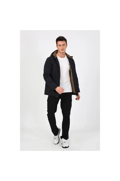 Exuma Erkek Siyah Mont Winter Jacket 2311002 - Resim 4