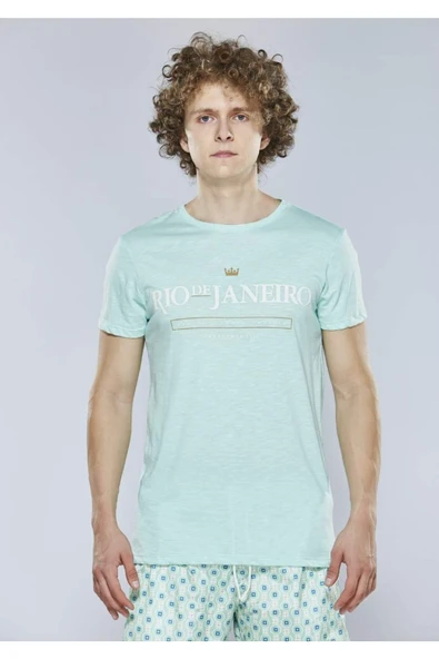 Tshirt Erkek Yeşil Tshirt 20498-21 ürün görseli 1