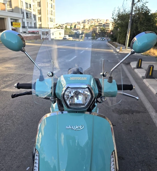 MOTOCAM Skyjet Bellina Ön Cam 2024-2026 Model 37cm Şeffaf Renkli 4mm APARATSIZ ürün görseli 1