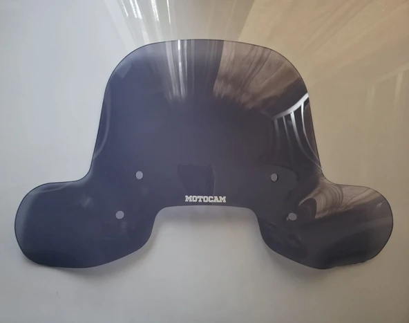 MOTOCAM Skyjet Ravida Ön Cam 2024-2026 Model 37cm Füme Renkli 4mm Elcikli APARATSIZ ürün görseli 1