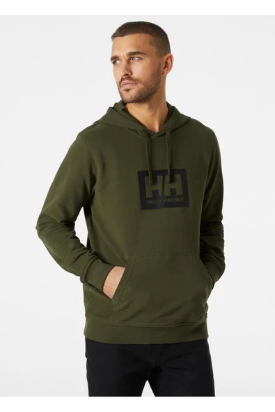Helly Hansen BOX HOODIE KAPİŞONLU Haki - Resim 2