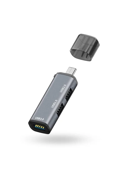 Büro Ev Ofis Cihazları için UsbC-1xUsb3.0 2xUsb2.0 Hub ürün görseli 1