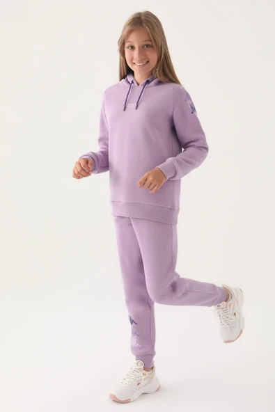 Kappa Kız Çocuk Lila Sweatshirt - Resim 5