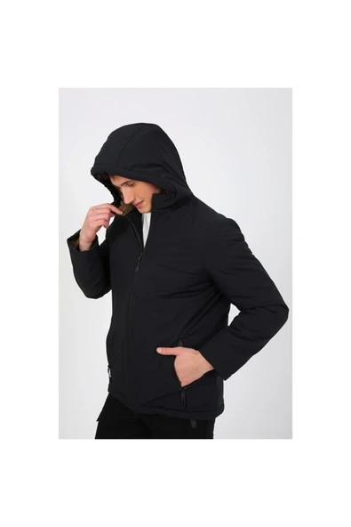 Exuma Erkek Siyah Mont Winter Jacket 2311002 - Resim 3