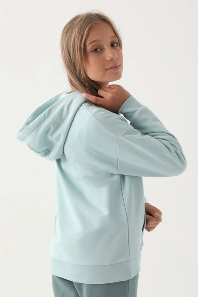 Kız Çocuk Mint Sweatshirt - Resim 4