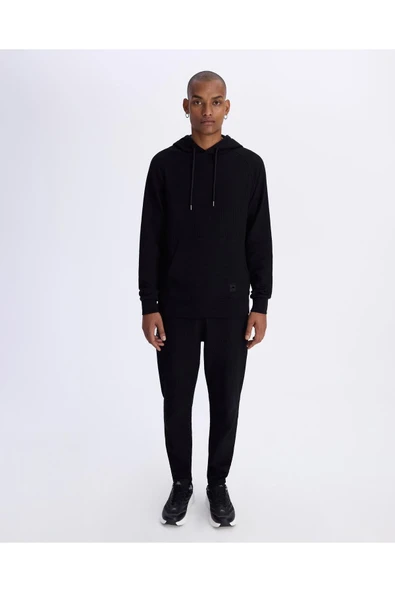 Kappa Rana Erkek Siyah Comfort Hoodie ürün görseli 1