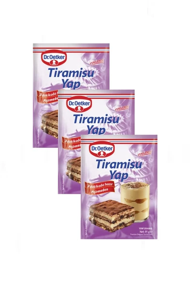 Tiramisu Yap (Tiramisu Dolgulu Toz Karışımı) 91 gr. x 3 ürün görseli 1