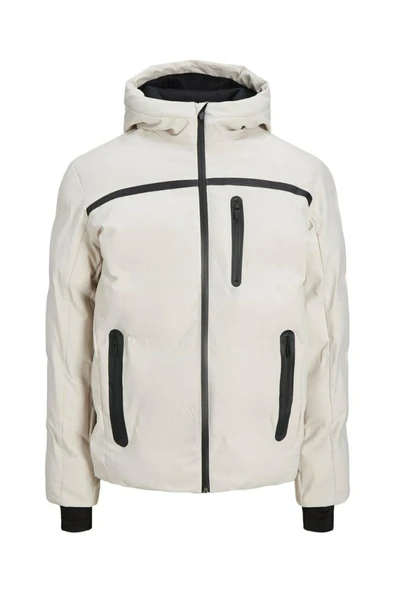 Jack & Jones Jcoheat Puffer Jacket Sn Beyaz Erkek Mont 12215507-Moonb ürün görseli 1