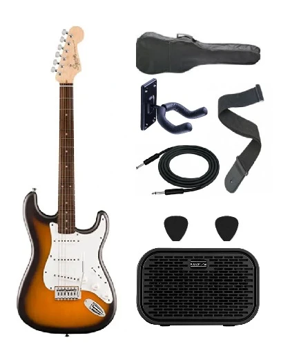 Squier Debut Serisi Stratocaster Laurel Klavye 2 Ton Sunburst Elektro Gitar Seti ürün görseli 1