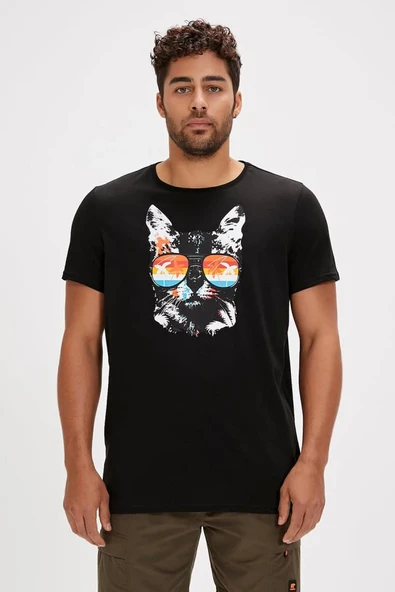 Bad Bear Siyah Baskılı Erkek Tişört ürün görseli 1
