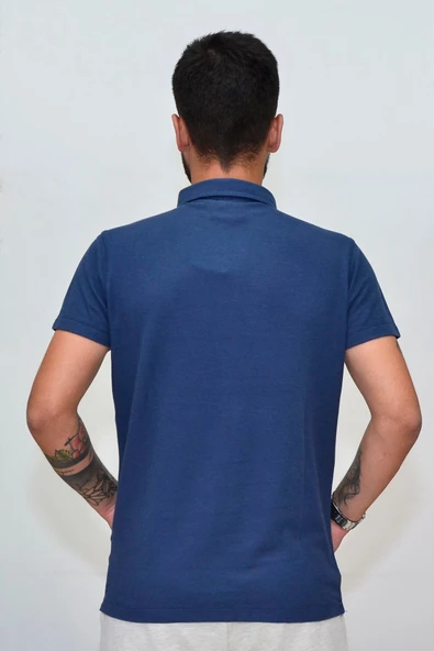 Superfly 20817 Men Polo Tshirt Indigo - Resim 3