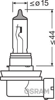 OSRAM H11 NL - İkili Kutu 64211NL-2HB 55W 12VPGJ19-25X2TRQR2BOSRAM AMPUL ürün görseli 1