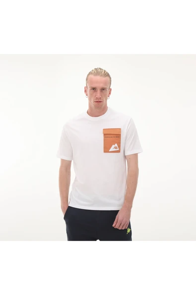 Kappa 321W7ZW-001 Maska Erkek T-Shirt Beyaz ürün görseli 1