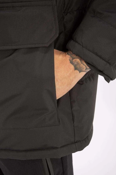 Exuma Erkek Winter Jacket M - Siyah - Resim 6