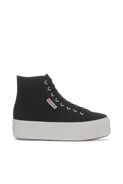 Superga 2708 Hi Top Kadın Siyah Bilekli Sneaker ürün görseli 1