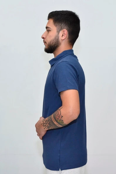 Superfly 20817 Men Polo Tshirt Indigo - Resim 2
