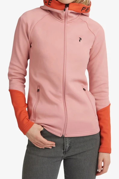 W Rider Mid Zip Hood Kadın Pembe Softshell Mont G78879040-30192 ürün görseli 1