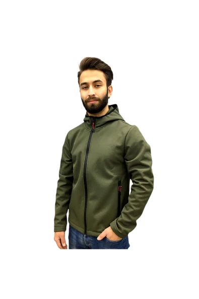 Erkek Haki Softshell Ceket ürün görseli 1