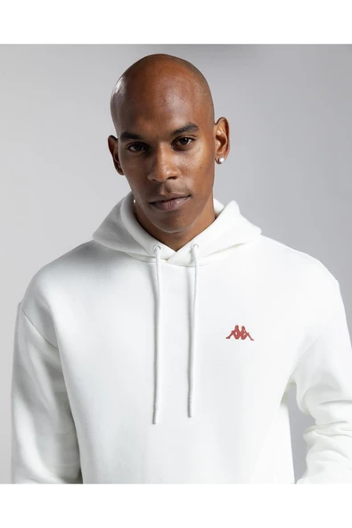 Authentic Fuji Erkek Beyaz Oversize Hoodie - Resim 3