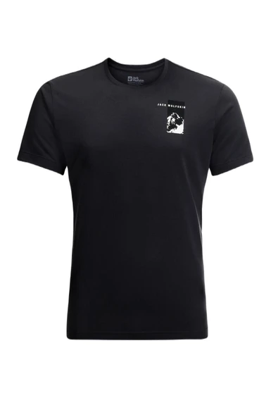Jack Wolfskin Vonnan S/S Graphic T M Erkek Gri Tişört ürün görseli 1