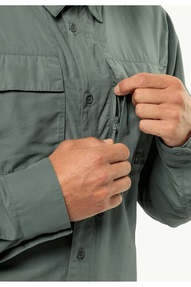 Jack Wolfskin Barrier L/s Erkek Gömlek - Resim 3