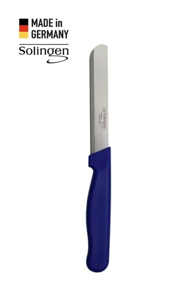 DepoTrend Solingen Made in Germany Mavi Saplı Tırtıklı Sebze Bıçağı ürün görseli 1